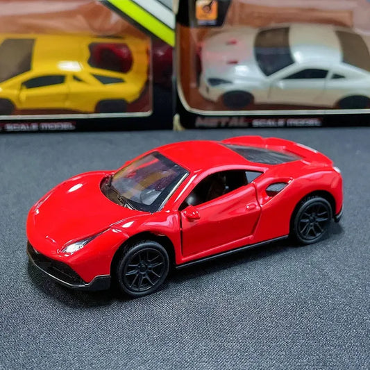 Alloy Die Cast Metal Pull Back Simulation Toy Sports Car