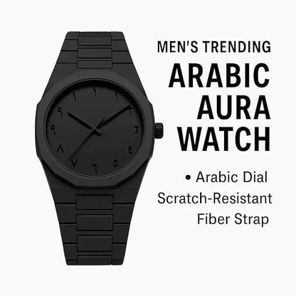 Black Aura Watch For Men – Arabic Stylish