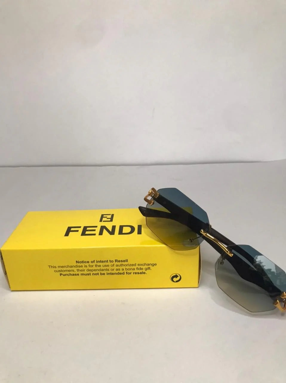 Designer Rimless Octagon Sunglasses