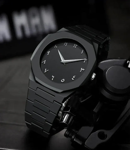 Black Aura Watch For Men – Arabic Stylish