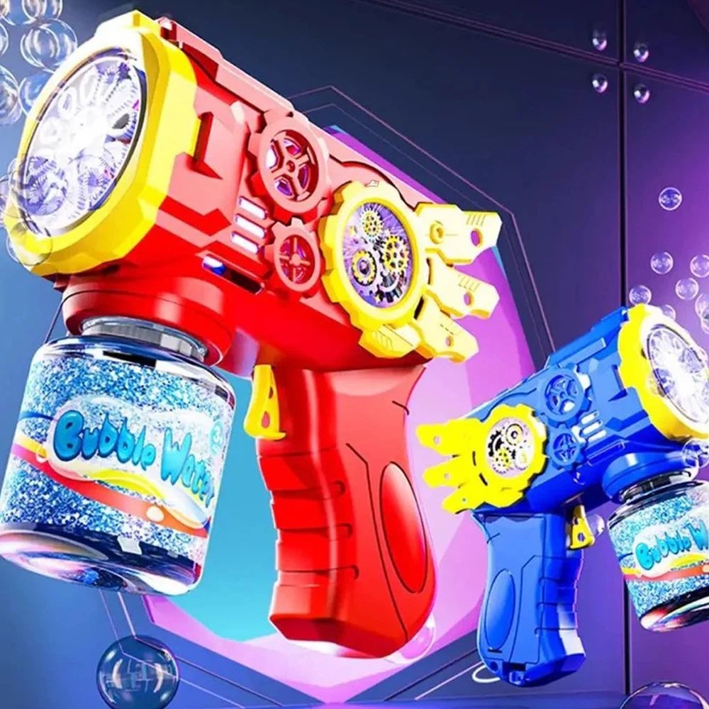 Electric Gear Light up Bubble Machine