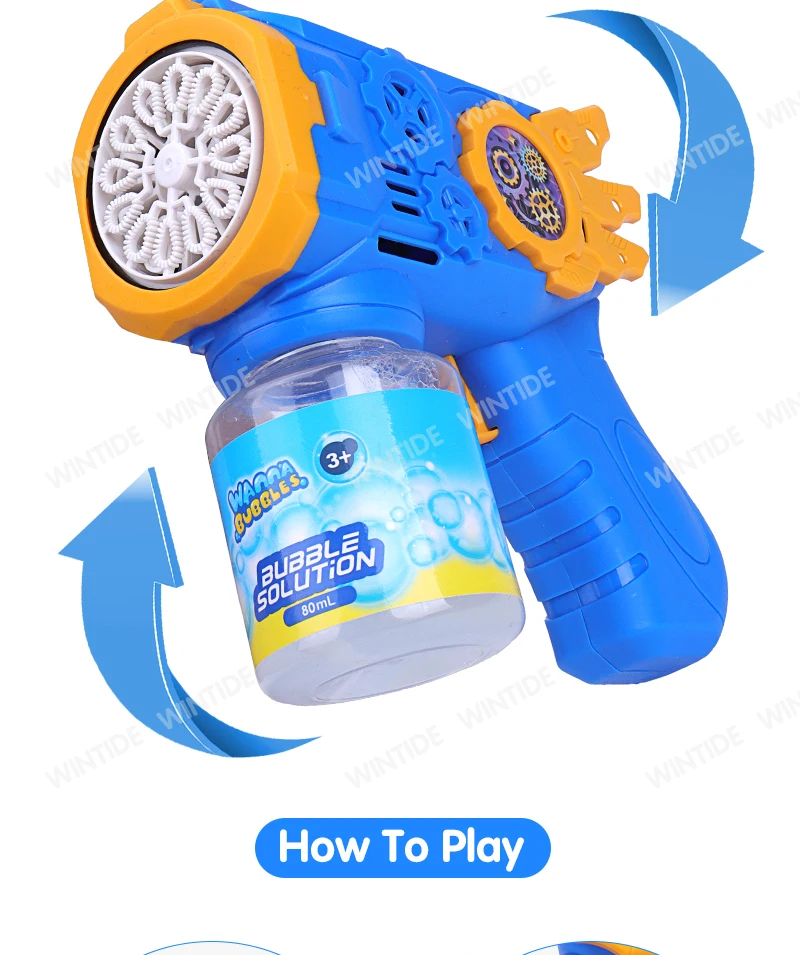 Electric Gear Light up Bubble Machine