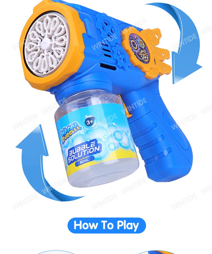 Electric Gear Light up Bubble Machine