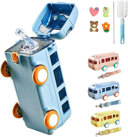 Bus Shape Water Bottle With Straw