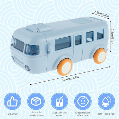 Bus Shape Water Bottle With Straw